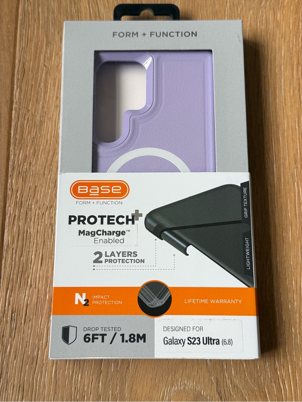 New Base ProTech+ MagCharge Case for Galaxy S23 Ultra 6.8” Lavender Purple Case